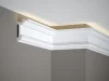 Stropní LED osvětlovací lišta, NEPŘÍMÉ OSVĚTLENÍ, tvrdý plast PolyForce (HD Polymer), základní bílý nátěr (přetíratelný), 96 x 55 x 2000 mm