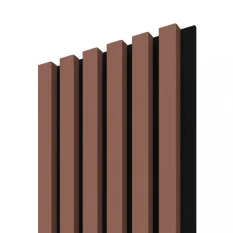 Akustický panel ACOUSTIC LINE - terracote | čierna, 2650 x 245 x 22 mm, lamely MDF + FINISH FILE, akustický podklad FILC