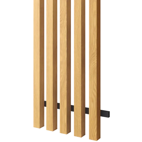 Lamely na fasádu, 5  lamel, MEDOVÝ DUB, 40 x 300 x 3000 mm, HLINÍK - Barva: Černá