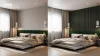 LINEA SLIM 3 drevené lamely na doske - botanic | čierna, 2650 x 150 x 30 mm