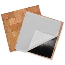 TŘEŠEŇ 50, jednotlivé kusy 50 x 50 mm (0,0025 m²) nebo samolepící panel 300 x 300 mm (0,09 m²) - dřevěná mozaika 3D