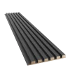 Dřevěné lamely ÚZKÉ na ČERNÉ desce (MDF), ČERNÁ MATNÁ, FINISH FOLIE, 24 x 300 x 2750 mm (0,825 m2)