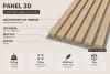 Akustický panel - DUB EURÓPSKY, MDF + CPL PREMIUM, SIVÝ akustický podklad FILC, 300 x 2750 mm