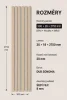 Akustický panel - DUB SONOMA, MDF + FÓLIA FINISH 3D, SIVÝ akustický podklad FILC, 300 x 2750 mm