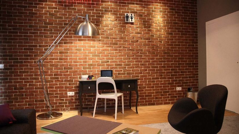 Cihlový obklad, Z BETONU, COUNTRY 640, hnědá, 205 x 62 mm, tloušťka 14-17 mm, 1 m2