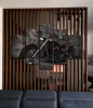 Dělící lamelová stěna - OŘECH, (kompletní sada), MDF + FINISH FOLIE, 29 předpřipravených šířek od 510 do 2750 mm, libovolná výška (maximálně 2750 mm), 70 mm tloušťka příčky - Typ lamel: Kolmo k základně