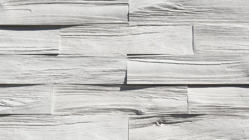 Betónový obklad, Z BETÓNU, TIMBER 2, biela, 530 x 117 mm, hrúbka 12-28 mm, 0.43 m2
