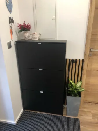 Akustický panel s moderními lamelami s dekorem dubu do chodby
