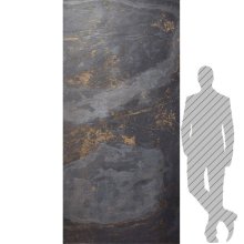 Kamenná dýha - Black Slate Gold, 1220 x 2440 x 3 mm