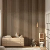 Koncový profil pre vodotesný lamelový panel (päť lamiel) - ľavý - 270 x 36 x 12 mm - DUB SVETLÝ