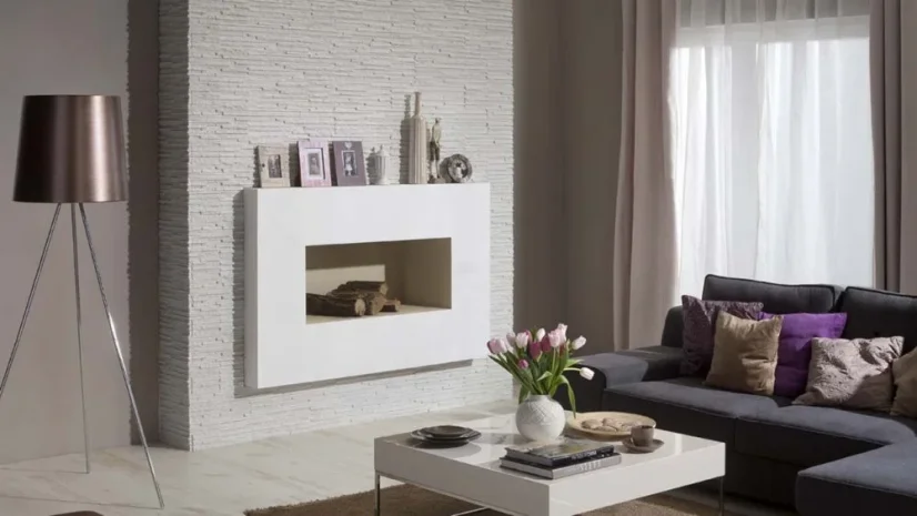 Betonový obklad, Z BETONU, PALERMO 1, bílá, 550 x 142 mm, tloušťka 10-26 mm, 0.62 m2