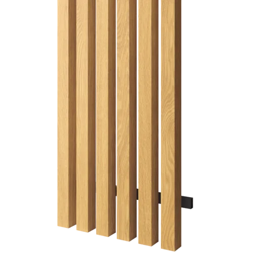 Lamely na fasádu, 6 lamel, MEDOVÝ DUB, 40 x 300 x 3000 mm, barevné varianty nosníku, HLINÍK - Barva: Bílá