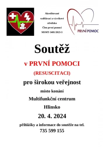 SOUTĚŽ V PRVNÍ POMOCI/RESUSCITACI v Hlinsko v Č.