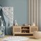 LINEA 3 drevené lamely na doske - biela | dub, 2750 x 176 x 40 mm