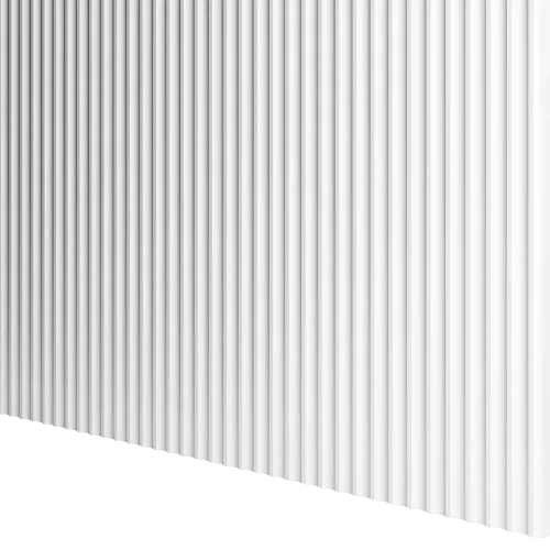 Lamely MIKRO - BIELÝ MATNÝ, 120 x 16 x 2750 mm - DUNY