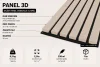 ATYPICKÝ PRODUKT - Akustický panel - DUB SONOMA, MDF + FOLIE FINISH 3D, ČERNÝ akustický podklad FILC, 2706 x 250 mm