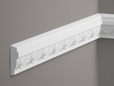 Nástěnná lišta – S ORNAMENTEM, tvrdý materiál ProFoam (Polyuretan), základní bílý nátěr (přetíratelný), 50 x 16 x 2000 mm Nástěnná lišta – S ORNAMENTEM, tvrdý materiál ProFoam (Polyuretan), základní bílý nátěr (přetíratelný), 50 x 16 x 2000 mm