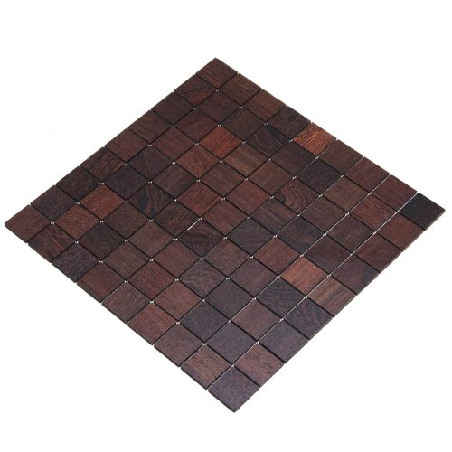WENGE mozaika 2D - dřevěný obklad do koupelny a kuchyně - Mozaika: 30 x 30 mm