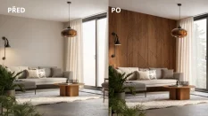 Velkoformátový lamelový panel HELSINKI - DÝHA Z AMERICKÉHO OŘECHU, 600 x 2750 x 11 mm, ČERNÝ MDF PANEL
