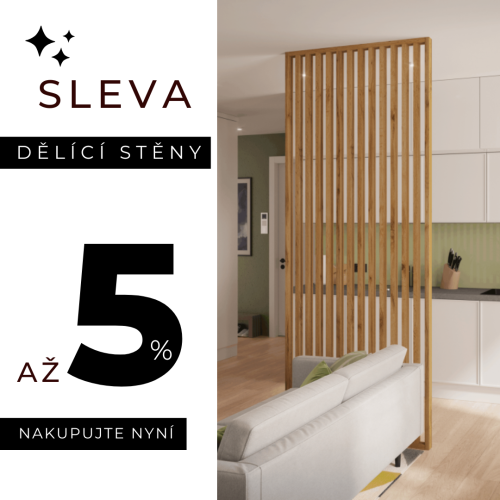 Dělící stěny teď se slevou až 5 %