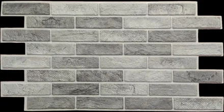 PVC dekorační panely - Old Black Brick, 960 x 485 x 0,35 mm