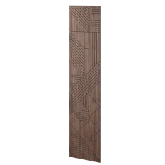 Veľkoformátový lamelový panel BIRGU - DYHA Z AMERICKÉHO ORECHA, 600 x 2750 x 11 mm, ČIERNY MDF PANEL