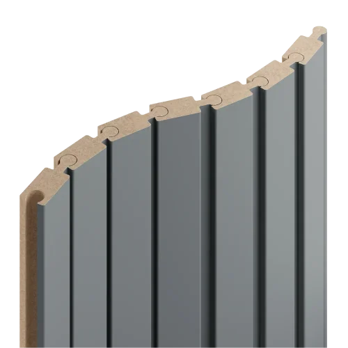 Lamely Puzzle, GRAFIT (ANTRACIT), obložení zakřivených a oblých stěn, 46 x 18 x 2750 mm