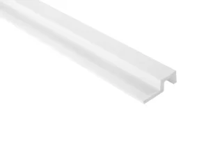 Koncový profil na vodotesný lamelový panel (dve lamely) - pravý - 2700 x 62 x 20 mm - BIELY