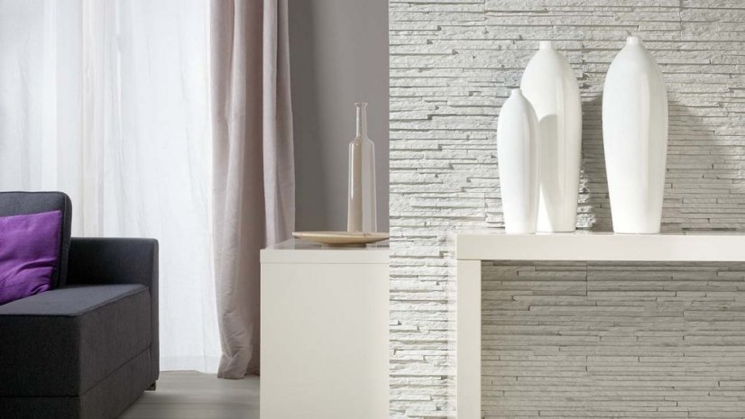 Betonový obklad, ROH, Z BETONU, PALERMO 1, bílá, 333 x 160 mm, tloušťka 10-26 mm, 0.56 m2