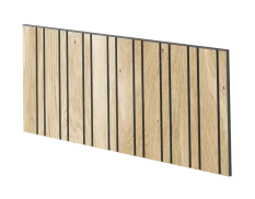 Lamelový panel HAARLEM - DUBOVÁ DÝHA, 600 x 300 mm, ČERNÝ MDF PANEL