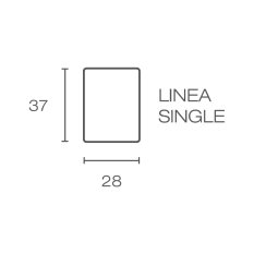 VZOREK - Dřevěná lamela LINEA SINGLE - dub - 135 x 28 x 37 mm