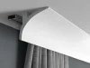 Garnižová LED osvetľovacia lišta, NEPRIAME OSVETLENIE, tvrdý plast PolyForce (HD Polymer), základný biely náter (pretierateľný), 95 x 123 x 2000 mm