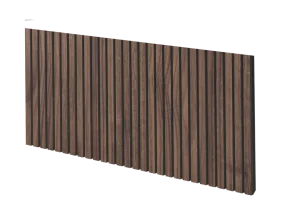 Lamelový panel VADSO - DÝHA Z AMERICKÉHO OŘECHU, 600 x 300 mm, ČERNÝ MDF PANEL