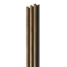 VZORKA - Drevená lamela LINEA 3 - dub / čierna - ROZMER VZORKY: 135 x 176 mm