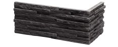 Betonový obklad, ROH, Z BETONU, PALERMO 2, tmavě šedá, 333 x 160 mm, tloušťka 10-26 mm, 0.56 m2