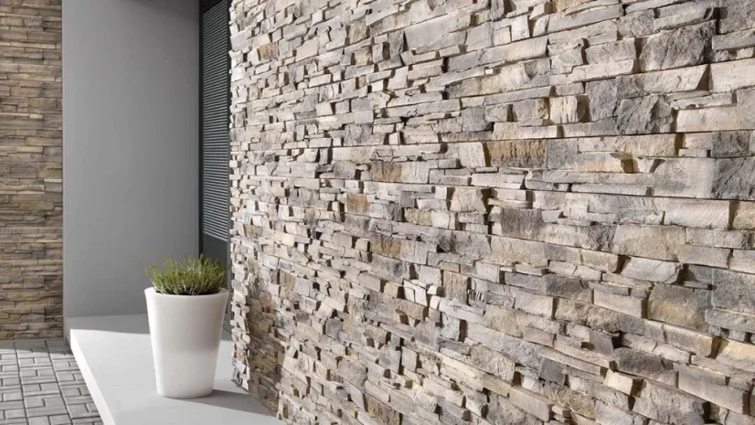 Betonový obklad, Z BETONU, GRENADA 1 - russet, hnědá, 550 x 117 mm, tloušťka 22-38 mm, 0.32 m2