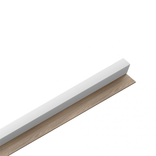 VZOREK - Dřevěná lamela LINEA 1 - bílá / dub - ROZMĚR VZORKU: 135 x 64 mm