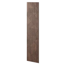 Velkoformátový lamelový panel BORMLA - DÝHA Z AMERICKÉHO OŘECHU, 600 x 2750 x 11 mm, ČERNÝ MDF PANEL