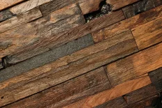 VZORKA - DREVENÁ LODNÍ MOZAIKA - OBKLADOVÝ PANEL - ROZMĚR VZORKU: 200 x 150 mm
