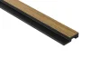 Koncový profil pre vodotesný lamelový panel (tri lamely) - pravý - 2700 x 45 x 12 mm - DUB PRÍRODNÝ