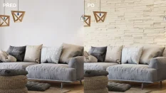 Sádrový obklad, ZE SÁDRY, CRETA 1, světle hnědá, 500 x 200 mm, tloušťka 12-27 mm, 1 m2