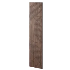 Veľkoformátový lamelový panel ISLA - DYHA Z AMERICKÉHO ORECHA, 600 x 2750 x 11 mm, ČIERNY MDF PANEL