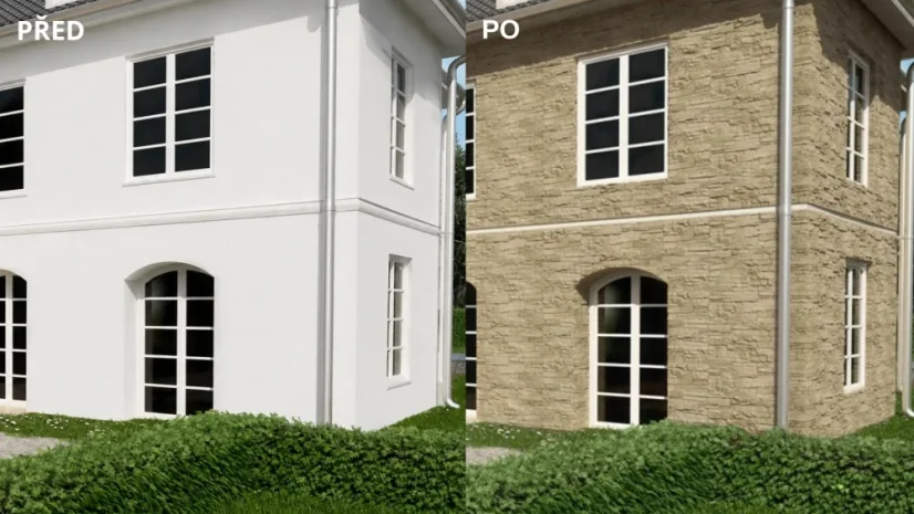 Betónový obklad, Z BETÓNU, LYON 1 - BEIGE, hnedosivá, 145 x 545 mm, hrúbka 16-27 mm, 0.54 m2
