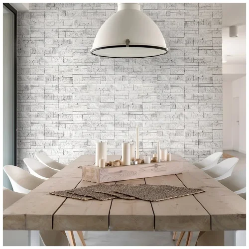 Kamenný obklad, ZE SÁDRY, SAVONA 1, bílá, 98 x 300 mm, tloušťka 16 - 19 mm, 0.44 m2