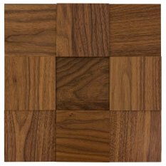 OŘECH 100, samolepící panel 300 x 300 mm (0,09 m²) - dřevěná mozaika 3D