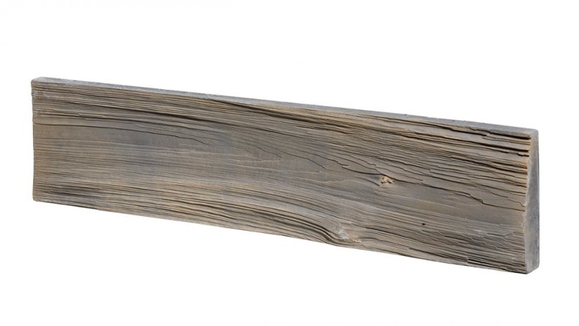 Betonový obklad, Z BETONU, TIMBER 3, středně šedá, 530 x 117 mm, tloušťka 12-28 mm, 0.43 m2