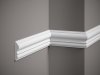 Nástěnná lišta – HLADKÁ, tvrdý plast ProFoam (Polyuretan), základní bílý nátěr (přetíratelný), 80 x 21 x 2000 mm