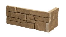 Betonový obklad, ROH, Z BETONU, LYON 1 - BEIGE, středně hnědá, 140 - 340 x 145 mm, tloušťka 16-27 mm, 0.48 m2