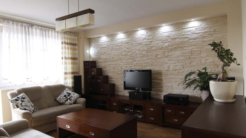 Sádrový obklad, ROH, ZE SÁDRY, CRETA 1, světle hnědá, tloušťka 12-27 mm, 0.96 m2