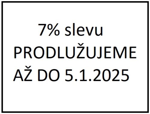 Vánoční slevu 7 % PRODLUŽUJEME!